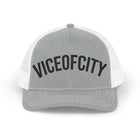 Viceofcity Trucker Cap | Mesh Snapback Hat, Distressed Text Design