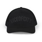 Viceofcity Trucker Cap | Mesh Snapback Hat, Distressed Text Design