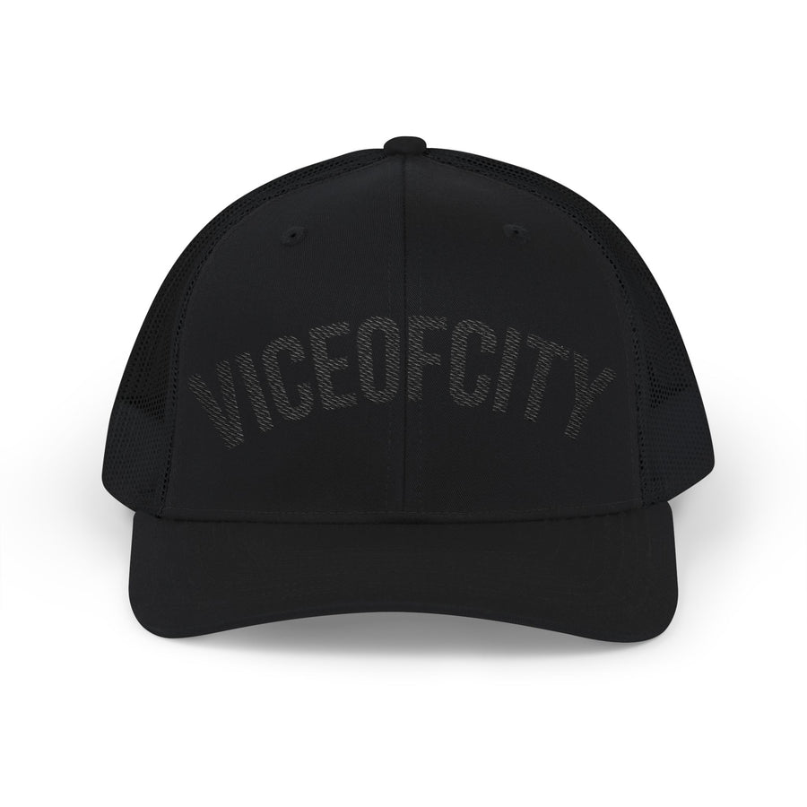 Viceofcity Trucker Cap | Mesh Snapback Hat, Distressed Text Design