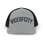 Viceofcity Trucker Cap | Mesh Snapback Hat, Distressed Text Design