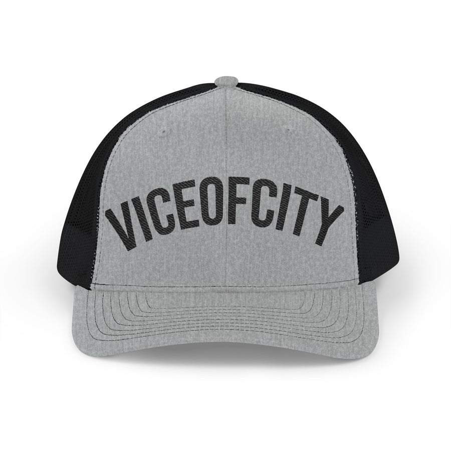 Viceofcity Trucker Cap | Mesh Snapback Hat, Distressed Text Design