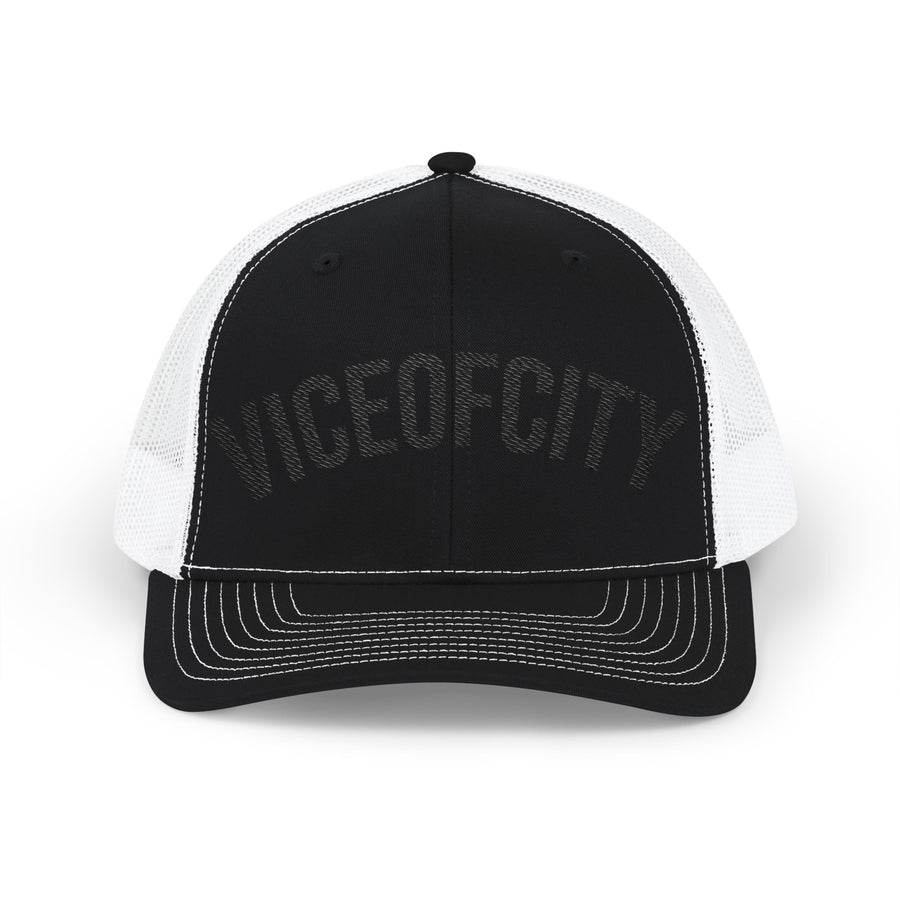 Viceofcity Trucker Cap | Mesh Snapback Hat, Distressed Text Design
